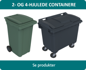 2- og 4-hjulede containere