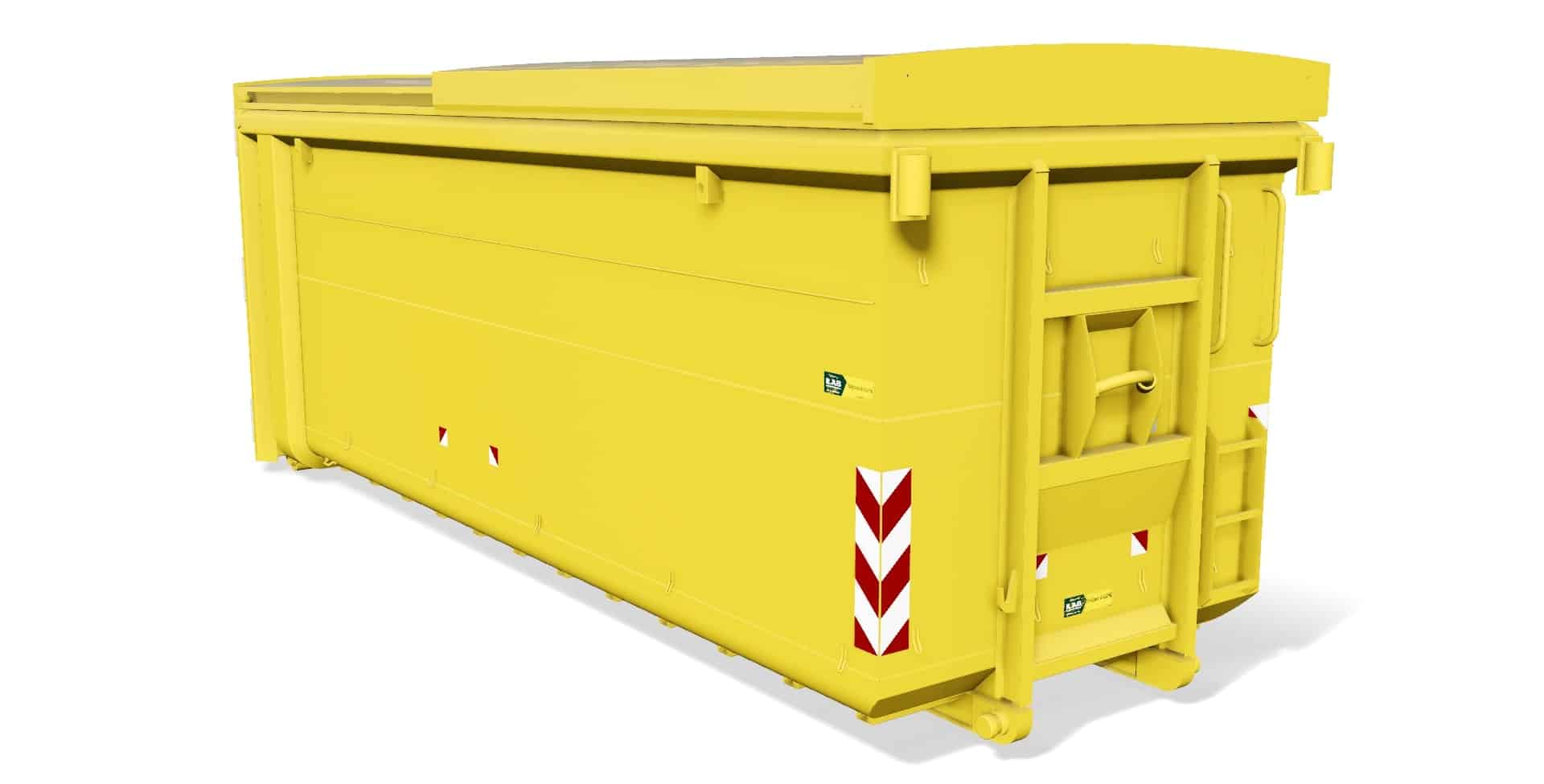 Maxi container Domex/Strenx med skydelåg 36 m3