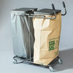Rullestativ 125 l 2 sække