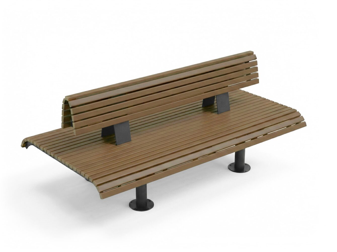 FLORENCE Double Bench with Backrest WPC